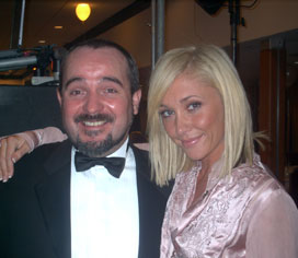 I have worked for a number of celebrities over the years and here you seem me with Jenny Frost from Atomic Kitten whilst performing at her sisters wedding.